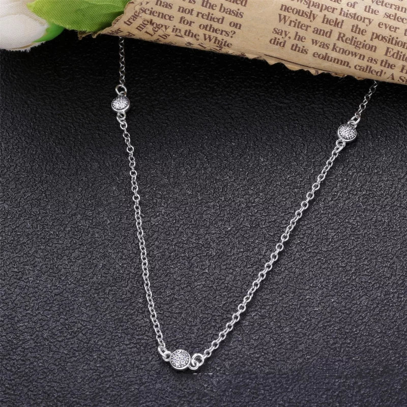 (image pour) Collier chaîne PANDORA Droplets éblouissants Dainty 590525CZ - Afficher 2