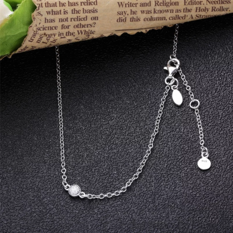 (image pour) Collier chaîne PANDORA Droplets éblouissants Dainty 590525CZ - Afficher 3