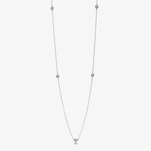 (image pour) Collier chaîne PANDORA Droplets éblouissants Dainty 590525CZ