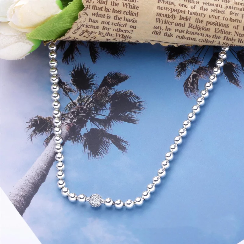 (image pour) Collier PANDORA Sphères et Pavé 398565C01 - Afficher 2