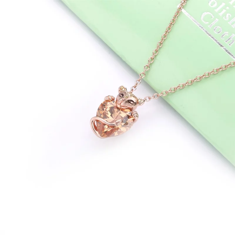 (image pour) Collier Pendant PANDORA Cœur de Lionne Scintillant 388068CZM - Afficher 2