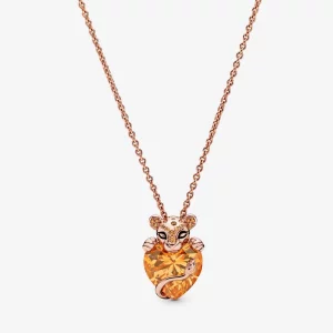 Collier Pendant PANDORA Cœur de Lionne Scintillant 388068CZM (image pour) Collier Pendant PANDORA Cœur de Lionne Scintillant 388068CZM