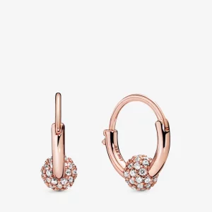(image pour) Créoles PANDORA Sphère Pavée 288294CZ