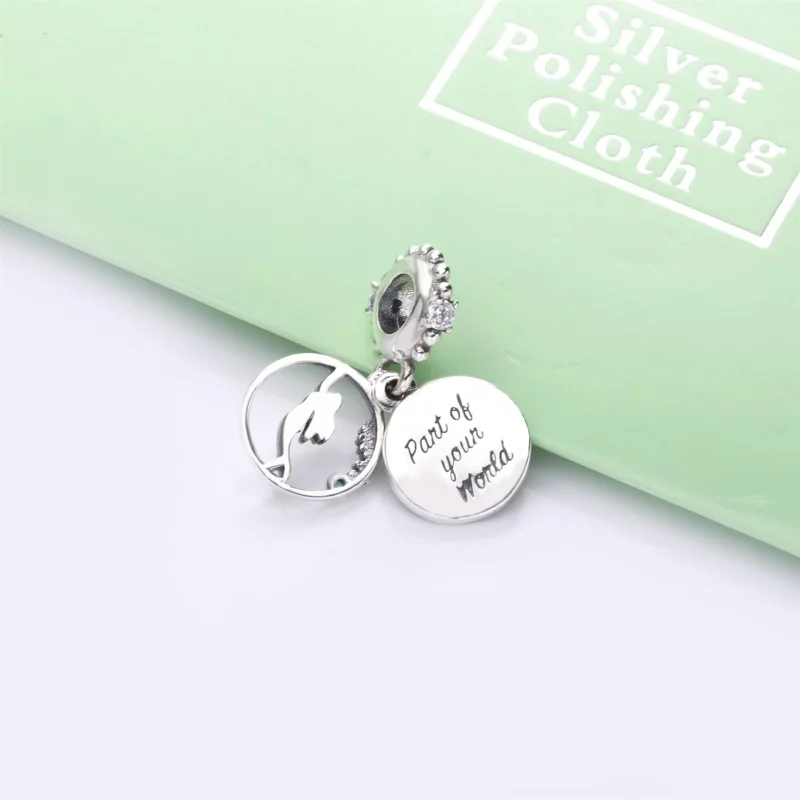 (image pour) Disney, Charm pendant PANDORA Ariel en Argent 798231CZ - Afficher 4