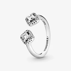 (image pour) Bague PANDORA Ouverte Carrés Scintillants 188506C01