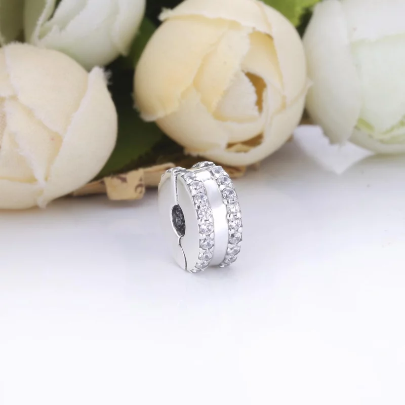 (image pour) Charm PANDORA Clip Pavé Double Rang 798422C01 - Afficher 2
