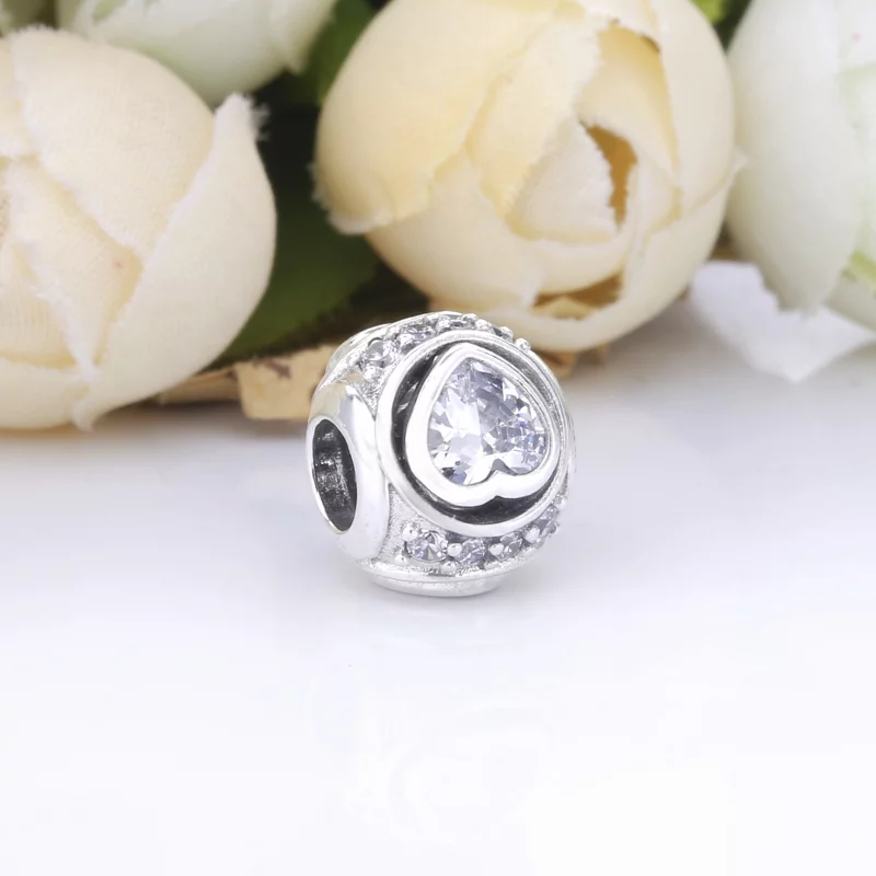 (image pour) Charm PANDORA Cœur Surélevé 798464C01 - Afficher 2