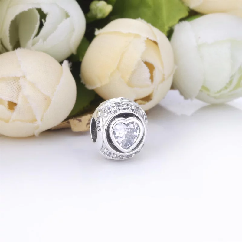 (image pour) Charm PANDORA Cœur Surélevé 798464C01 - Afficher 3