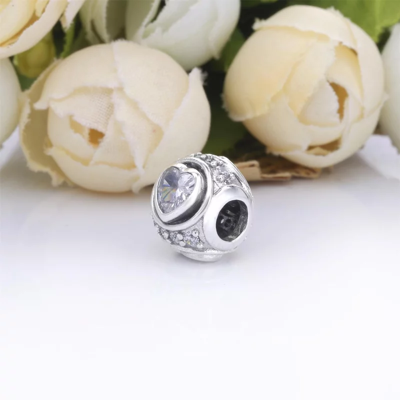 (image pour) Charm PANDORA Cœur Surélevé 798464C01 - Afficher 4