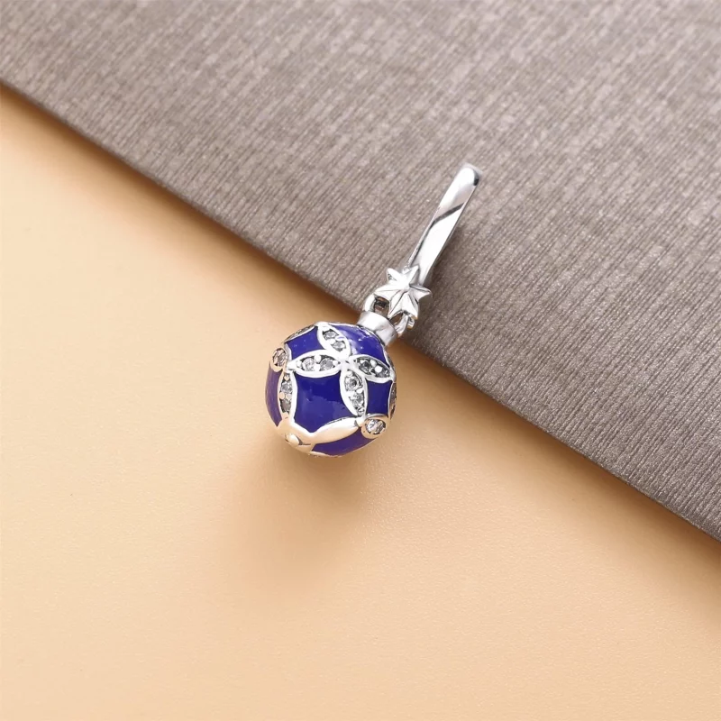 (image pour) Charm Pendant PANDORA Décorations de Noël Bleu 798512C01 - Afficher 4