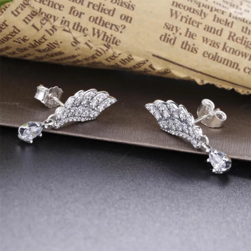 (image pour) Clous d'Oreilles PANDORA Aile d'Ange Pendante 298493C01 - Afficher 3