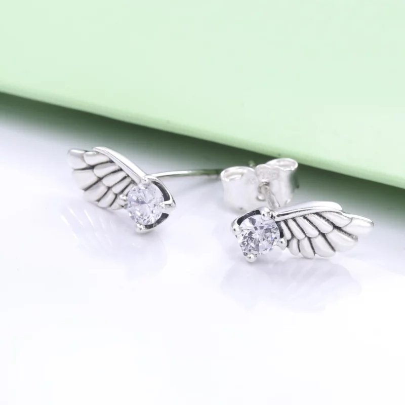 (image pour) Clous d'Oreilles PANDORA Aile d'Ange Scintillants 298501C01 - Afficher 4