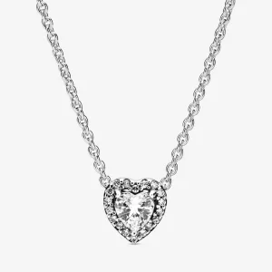 Collier PANDORA Cœur Surélevé 398425C01 (image pour) Collier PANDORA Cœur Surélevé 398425C01