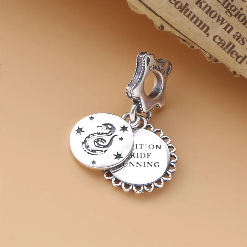 (image pour) Harry Potter, Charm Pendant PANDORA Serpentard 798620C01 - Afficher 2