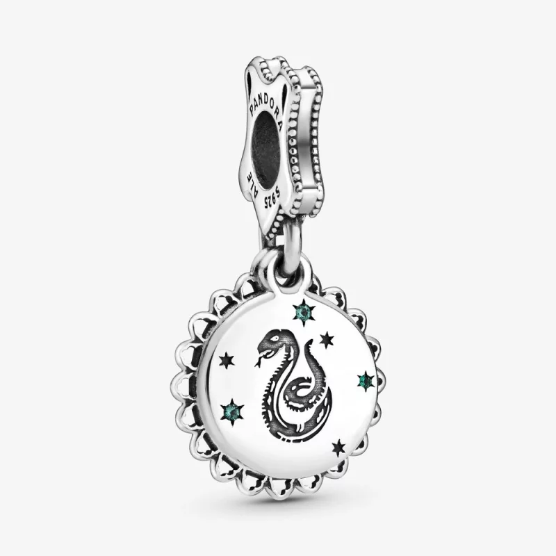 (image pour) Harry Potter, Charm Pendant PANDORA Serpentard 798620C01