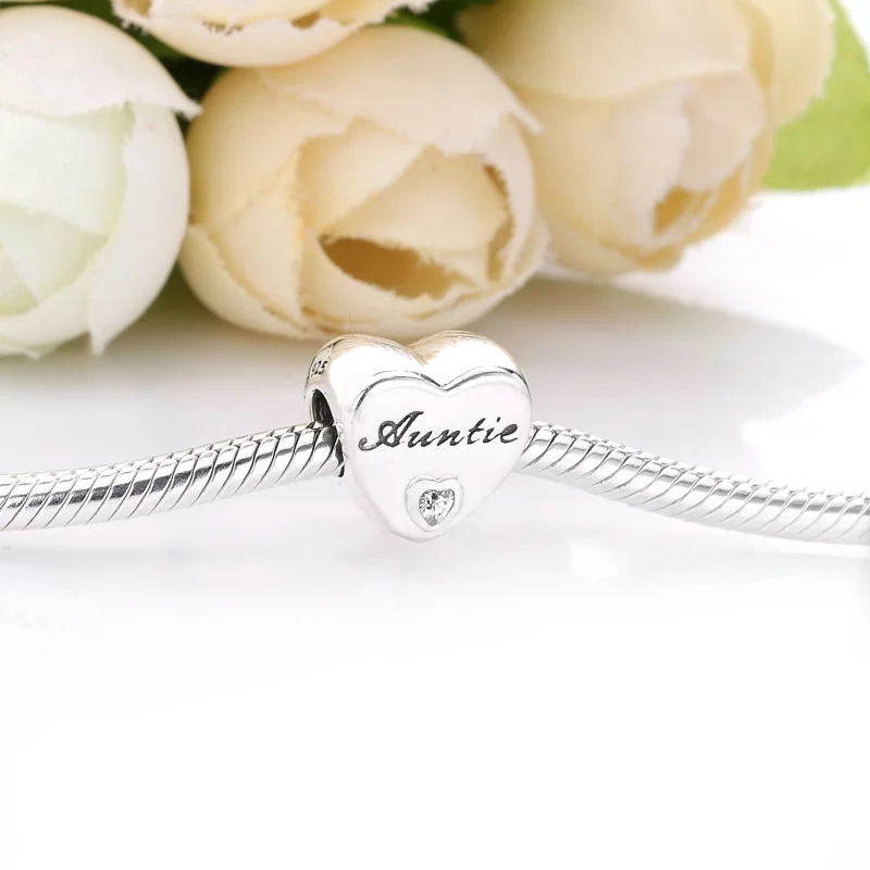 (image pour) Charm PANDORA Coeur Damour Tante - 798261CZ - Afficher 2