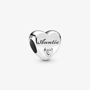 (image pour) Charm PANDORA Coeur Damour Tante - 798261CZ