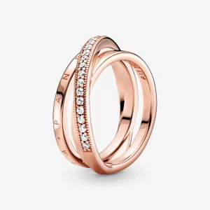 (image pour) Anneau PANDORA Triple Pavé Croisé - 189057C01