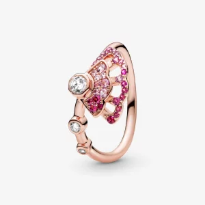 Bague PANDORA eventail rose - 188191C01 (image pour) Bague PANDORA eventail rose - 188191C01