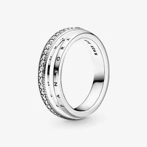 (image pour) Bague PANDORA Pavé Anneau Triple - 199040C01