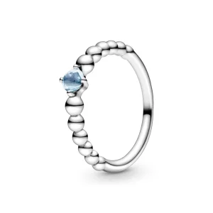 (image pour) Bague PANDORA Perlée Bleu Azur - 198867C01