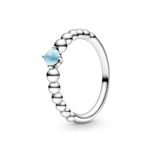 (image pour) Bague PANDORA Perlée Bleu Ciel - 198867C07