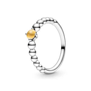 (image pour) Bague PANDORA Perlée Miel - 198867C11