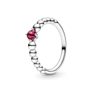 (image pour) Bague PANDORA Perlée Rouge Flamboyant - 198867C02