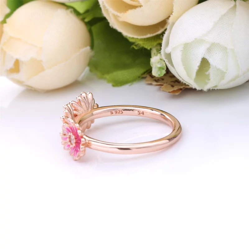 (image pour) Bague Pandora Trio de Marguerites Rose 188792C01 - Afficher 4