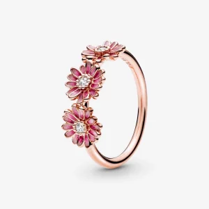(image pour) Bague Pandora Trio de Marguerites Rose 188792C01