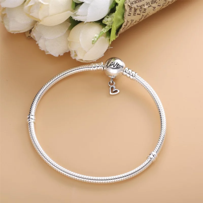 (image pour) Bracelet Fermoir Coeur infini Pandora Moments - 598891C00 - Afficher 4