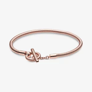 (image pour) Bracelet Maille Serpent Fermoir en T Pandora Moments - 589087C00