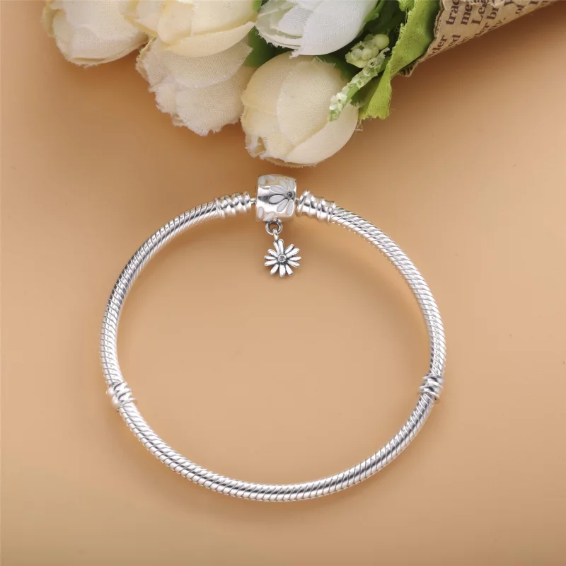 (image pour) Bracelet Maille Serpent Fermoir Marguerite Pandora Moments 598776C01 - Afficher 3
