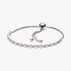 (image pour) Bracelet PANDORA Coulissant Éclat Rose & Incolore - 598517C02