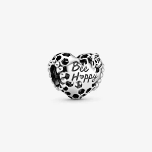 (image pour) Charm Argent Pandora Abeille Nid d'abeille heureux Cœur 798769C00