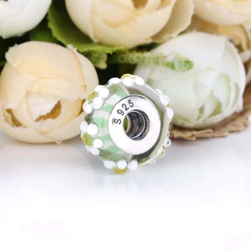 (image pour) Charm Argent Pandora Daisy Glass Murano 798798C00 - Afficher 3