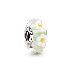 (image pour) Charm Argent Pandora Daisy Glass Murano 798798C00