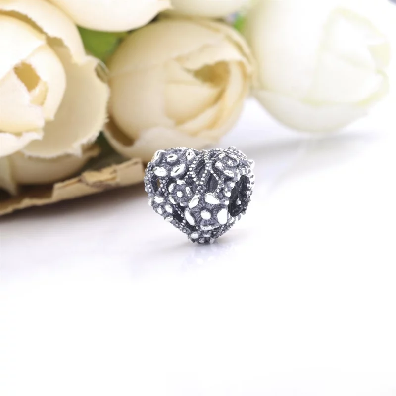 (image pour) Charm Argent Pandora Maman de coeur ajourés de fleur 798892C00 - Afficher 3