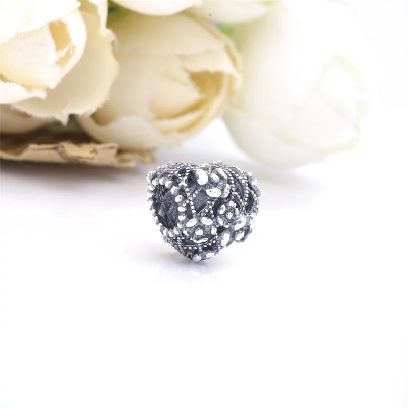 (image pour) Charm Argent Pandora Maman de coeur ajourés de fleur 798892C00 - Afficher 4