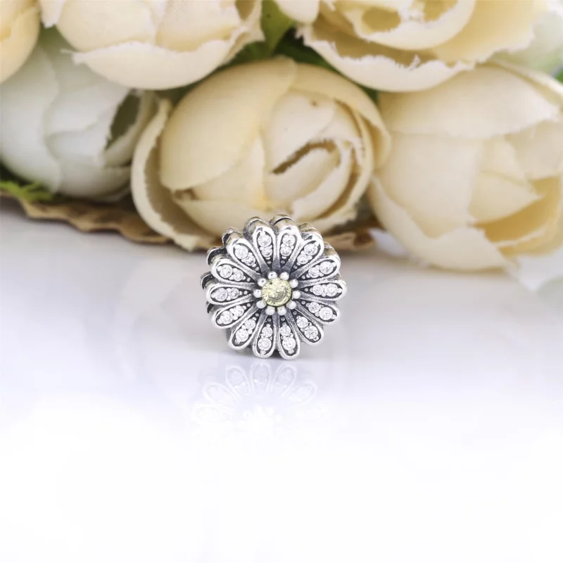 (image pour) Charm clip Argent Pandora Fleur pétillante de marguerite 798766C01 - Afficher 2
