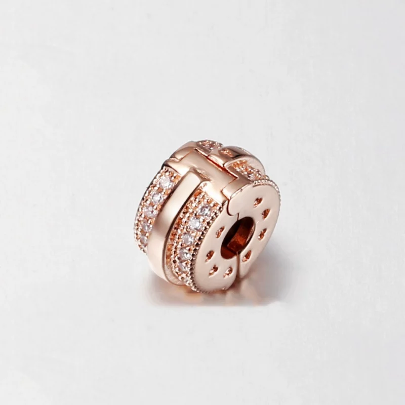 (image pour) Charm clip PANDORA Lignes Pavé & Logo Scintillant - 789042C01 - Afficher 4