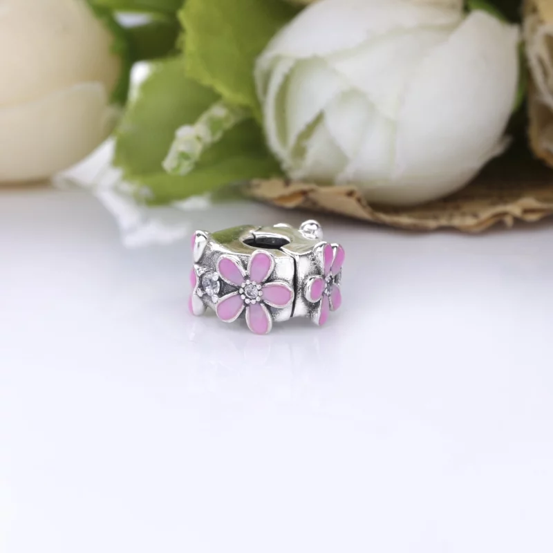 (image pour) Charm Clip Pandora Marguerite Rose 798809C01 - Afficher 3