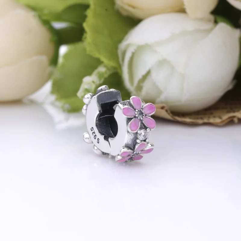 (image pour) Charm Clip Pandora Marguerite Rose 798809C01 - Afficher 4