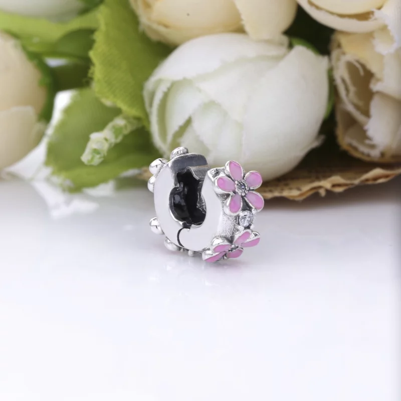 (image pour) Charm Clip Pandora Marguerite Rose 798809C01 - Afficher 5
