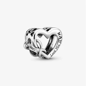 (image pour) Charm Pandora Cœur Infinity Love You Mum (Je t'aime maman) 798825C00