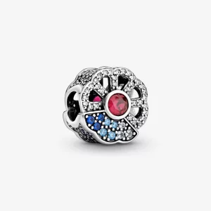 (image pour) Charm PANDORA eventail bleu rose - 798178CZMX