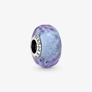 (image pour) Charm Pandora Lavande en verre de Murano ondulé 798875C00