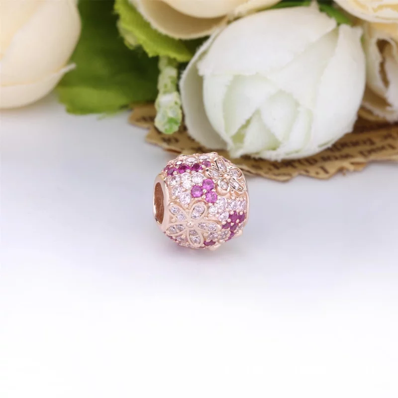 (image pour) Charm Pandora Marguerite Pavé Rose 788797C01 - Afficher 2