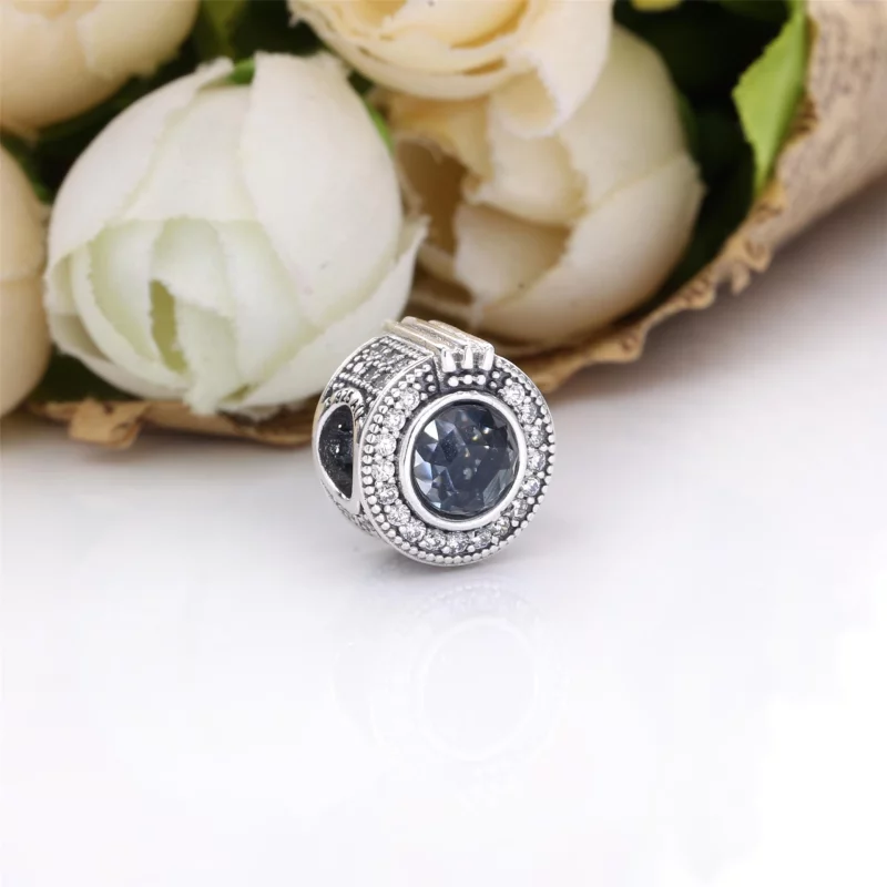 (image pour) Charm PANDORA O Couronné Bleu Scintillant - 799058C01 - Afficher 2