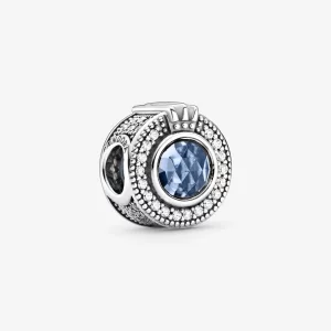 (image pour) Charm PANDORA O Couronné Bleu Scintillant - 799058C01